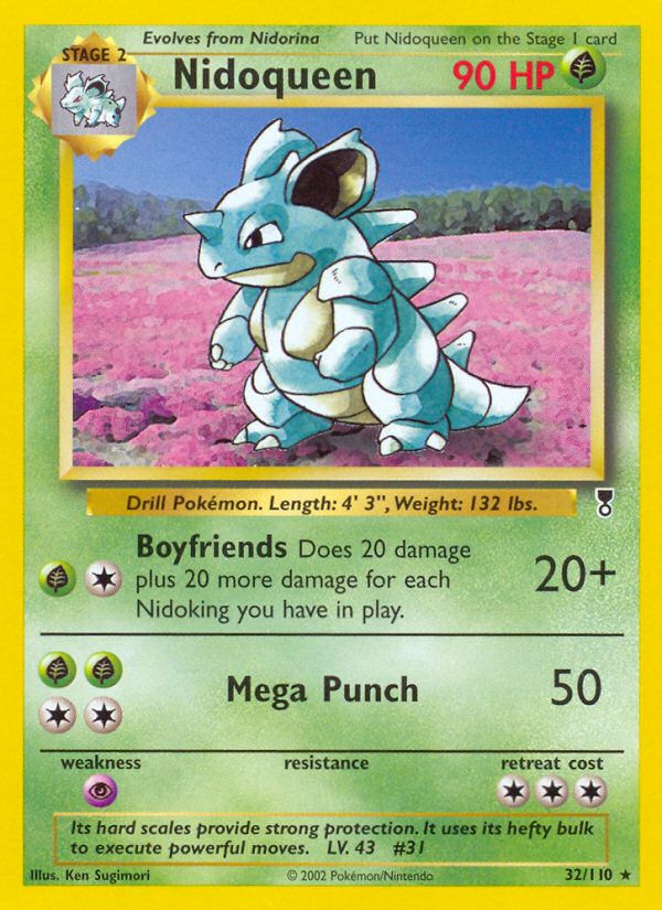 PSA 10 Nidoqueen Legendary Collection graded Pokémon card