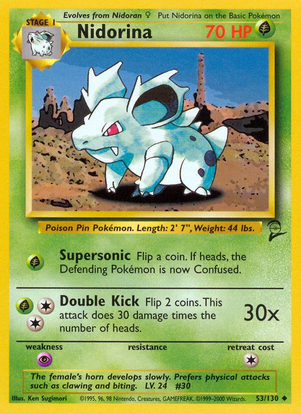 PSA 10 Nidorina Base Set graded Pokémon card
