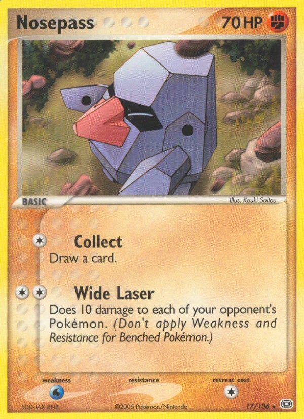 PSA 10 Nosepass EX Emerald graded Pokémon card