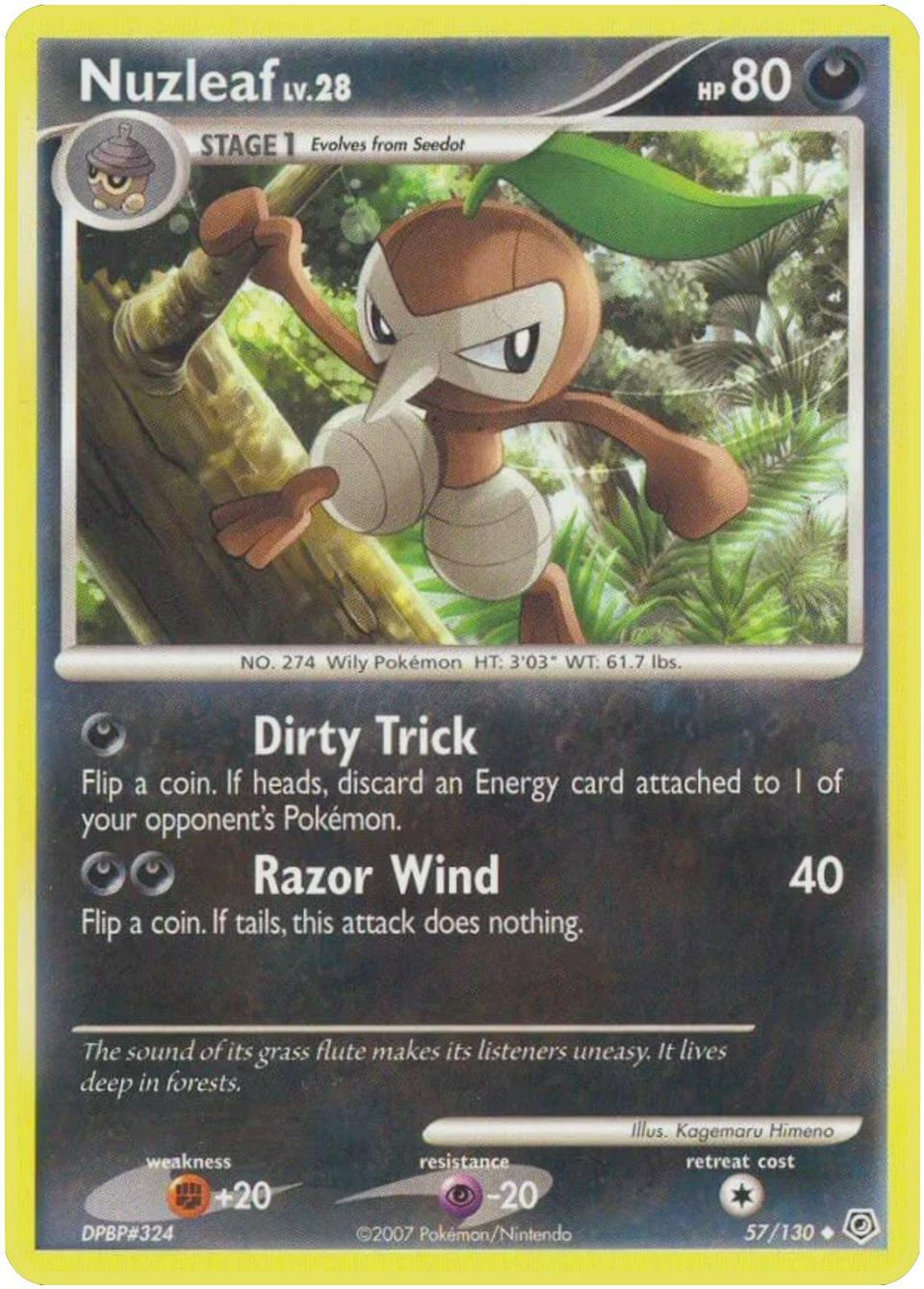 PSA 10 Nuzleaf Diamond & Pearl graded Pokémon card