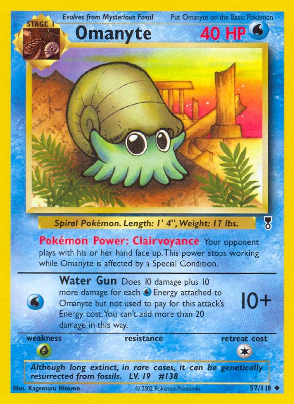 PSA 10 Omanyte EX Sandstorm graded Pokémon card