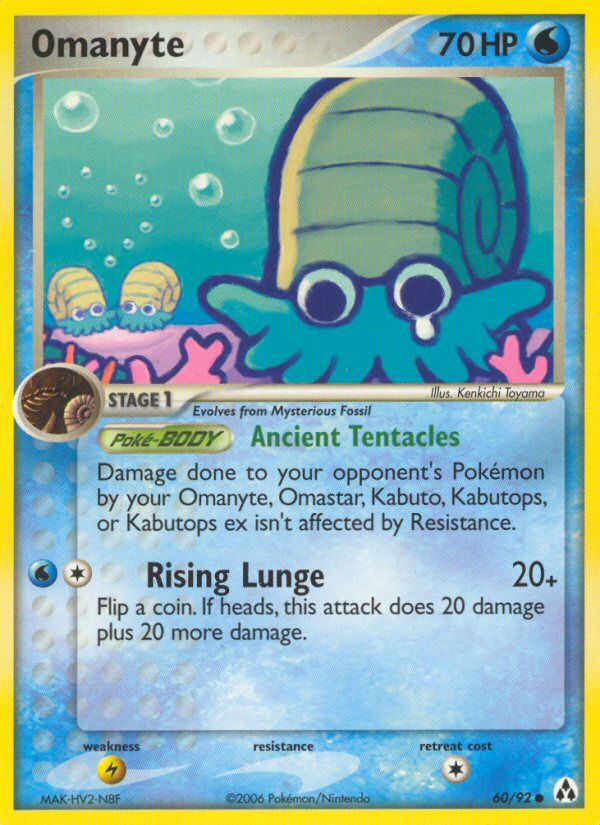 PSA 10 Omanyte EX Legend Maker graded Pokémon card