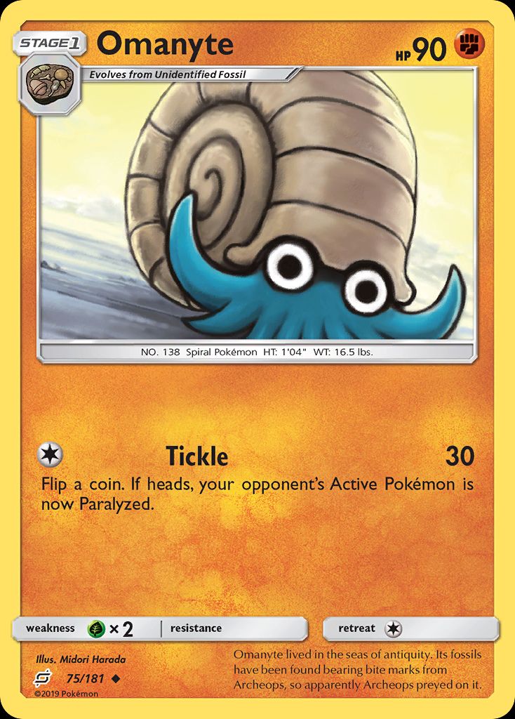 PSA 10 Omanyte Mysterious Treasures graded Pokémon card