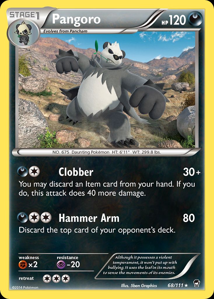 PSA 10 Pangoro Furious Fists graded Pokémon card