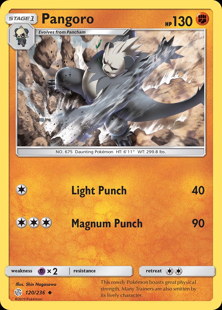 PSA 10 Pangoro Cosmic Eclipse graded Pokémon card