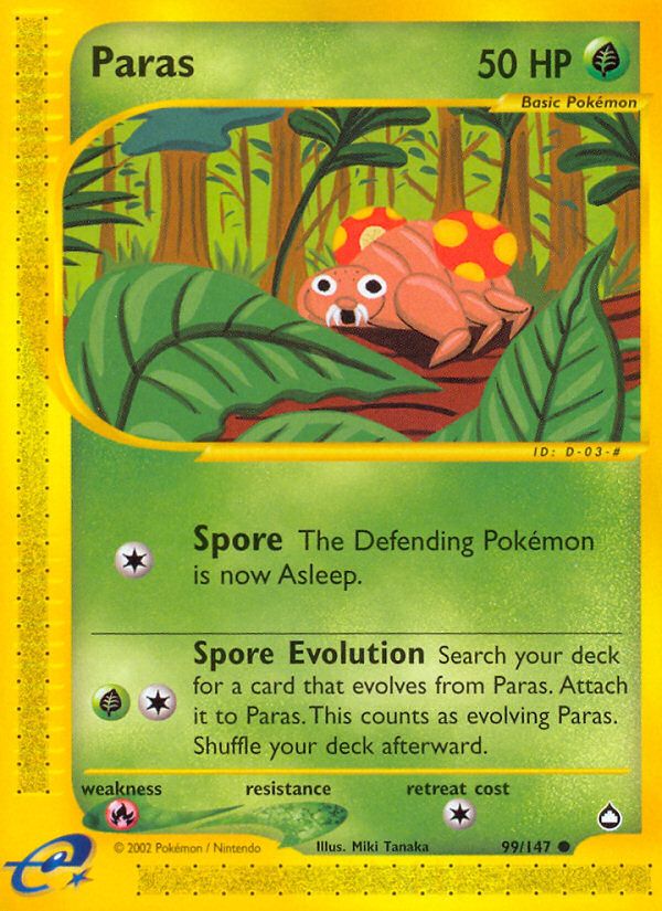 PSA 10 Paras Aquapolis graded Pokémon card