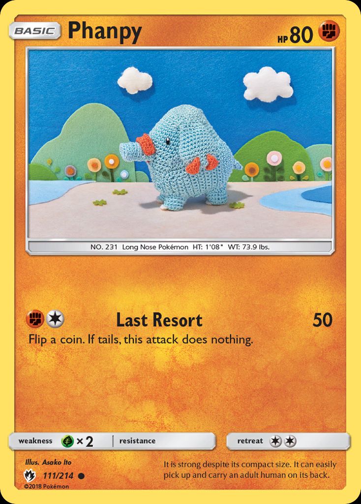 PSA 10 Phanpy Lost Thunder graded Pokémon card