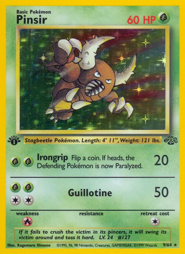 PSA 10 Pinsir Jungle Unlimited Holo graded Pokémon card
