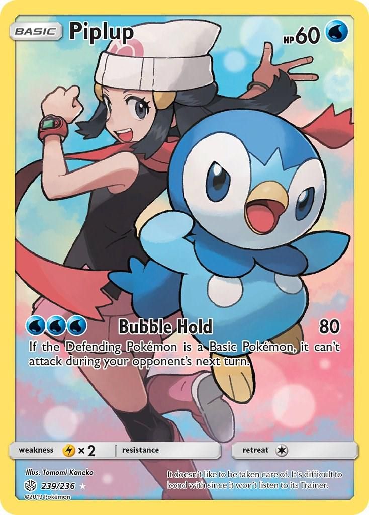 PSA 10 Piplup Cosmic Eclipse graded Pokémon card