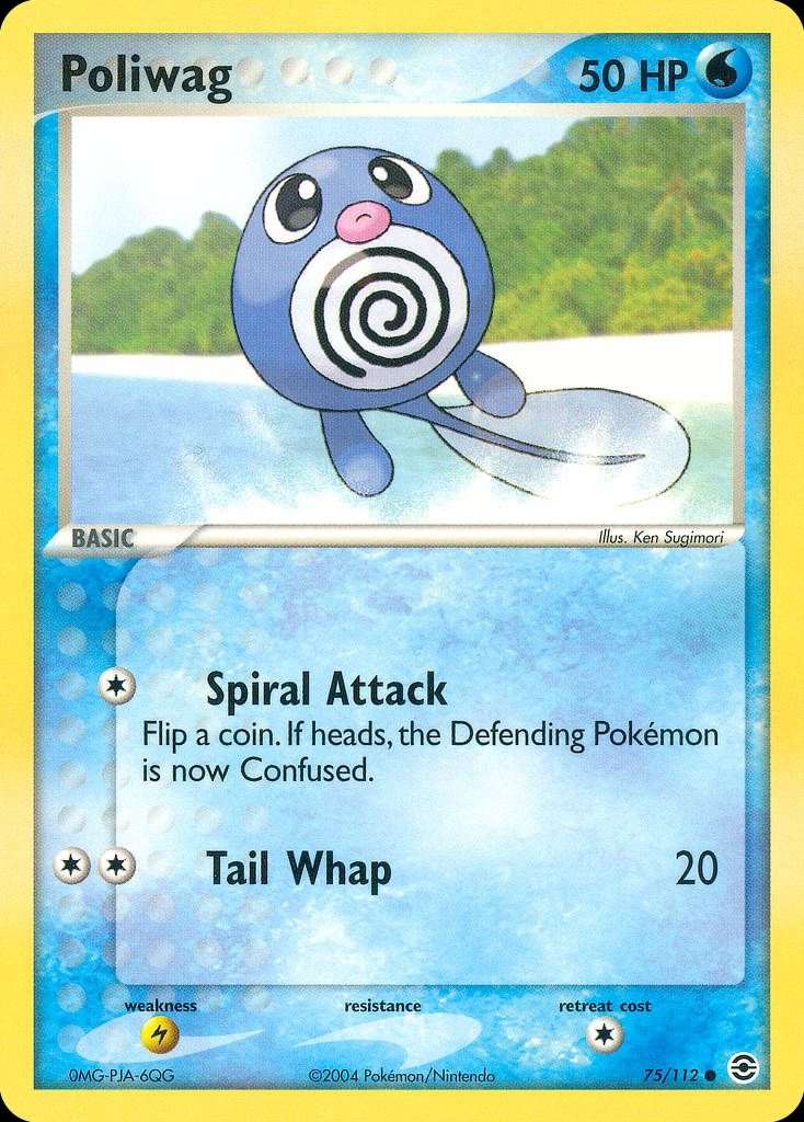PSA 10 Poliwag EX FireRed and LeafGreen graded Pokémon card