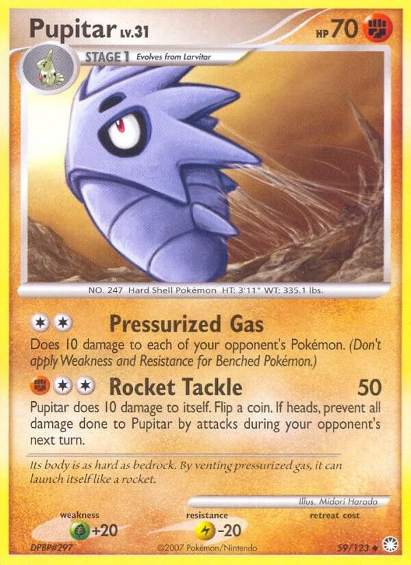 PSA 10 Pupitar Mysterious Mountains graded Pokémon card