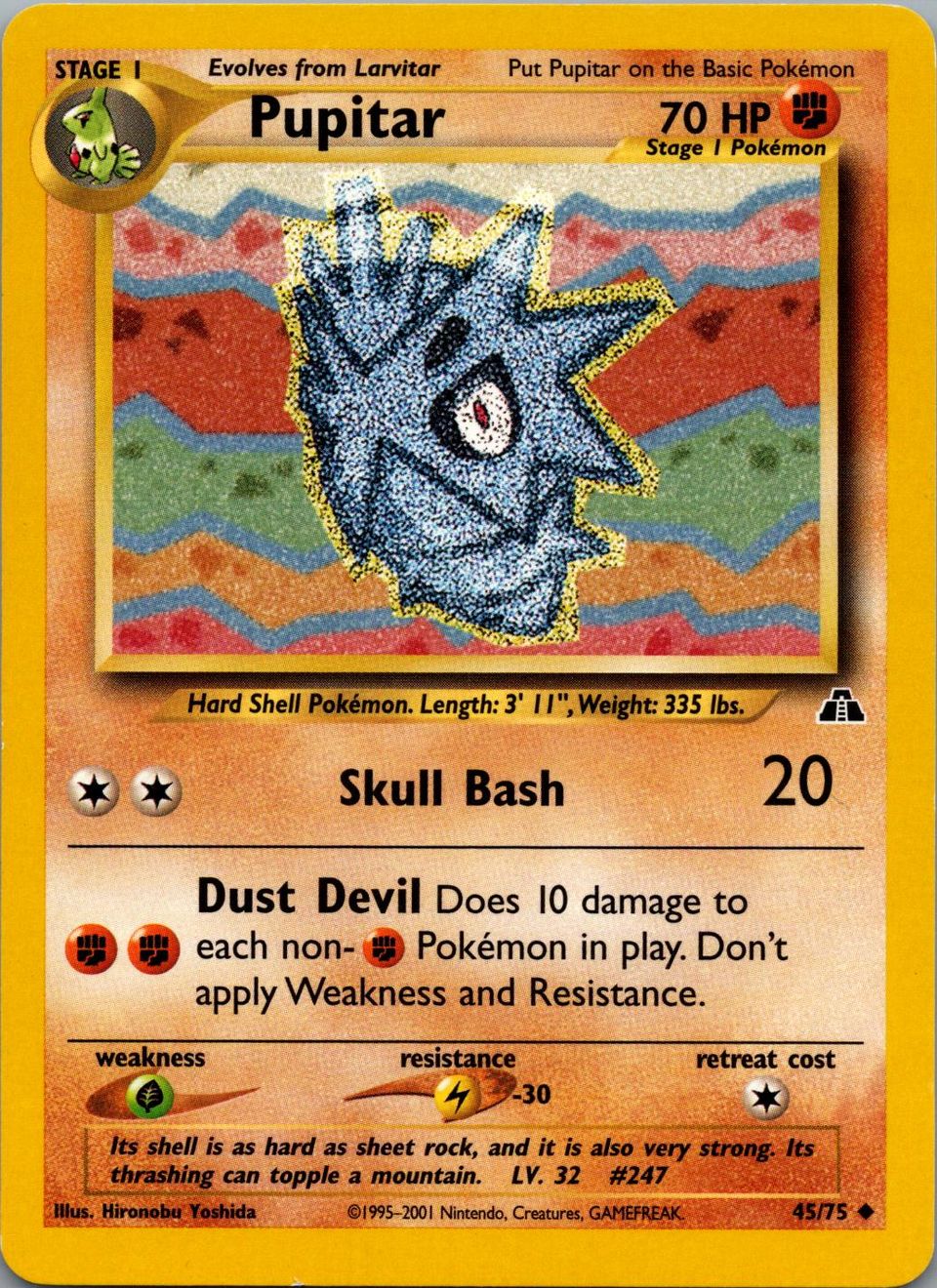PSA 10 Pupitar Neo Discovery graded Pokémon card