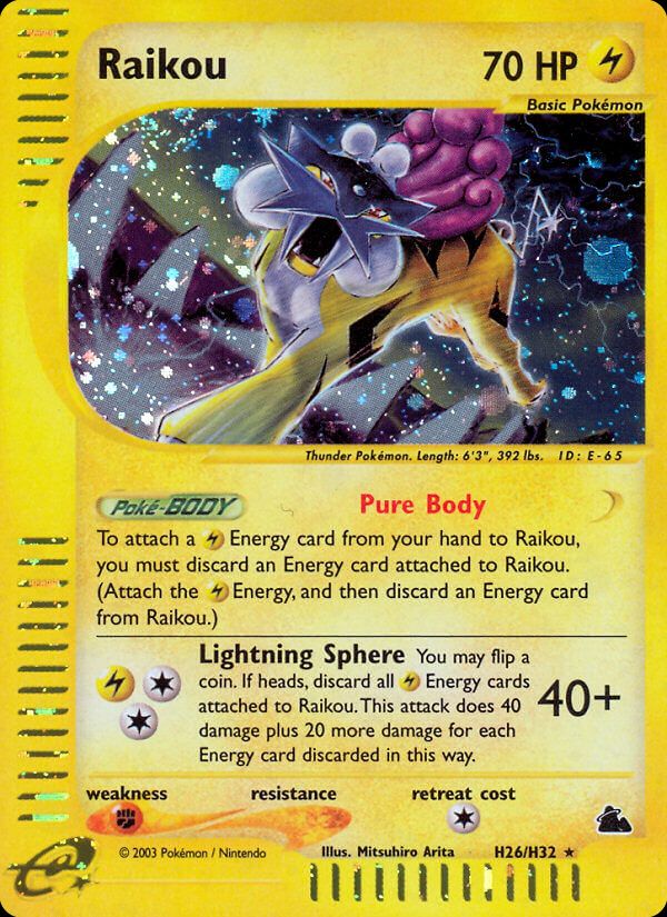 PSA 10 Raikou Aquapolis graded Pokémon card