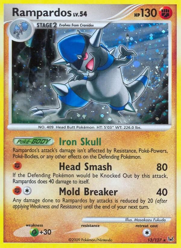 PSA 10 Rampardos Intense Fight in the Destroyed Sky graded Pokémon card