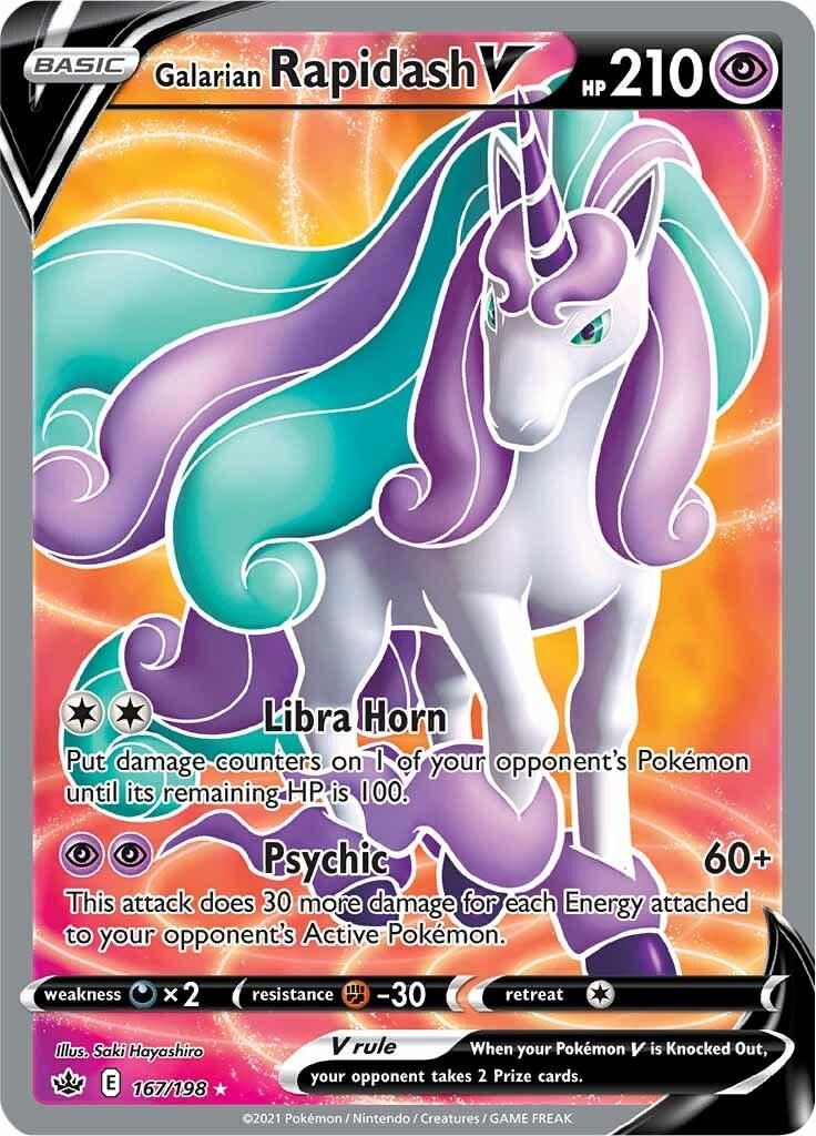 PSA 10 Galarian Rapidash V Shining Fates graded Pokémon card