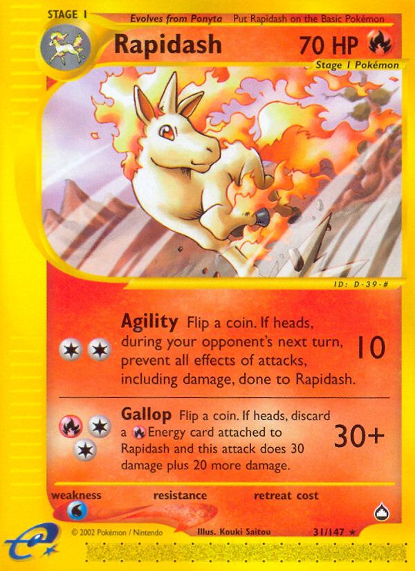 PSA 10 Rapidash Aquapolis graded Pokémon card