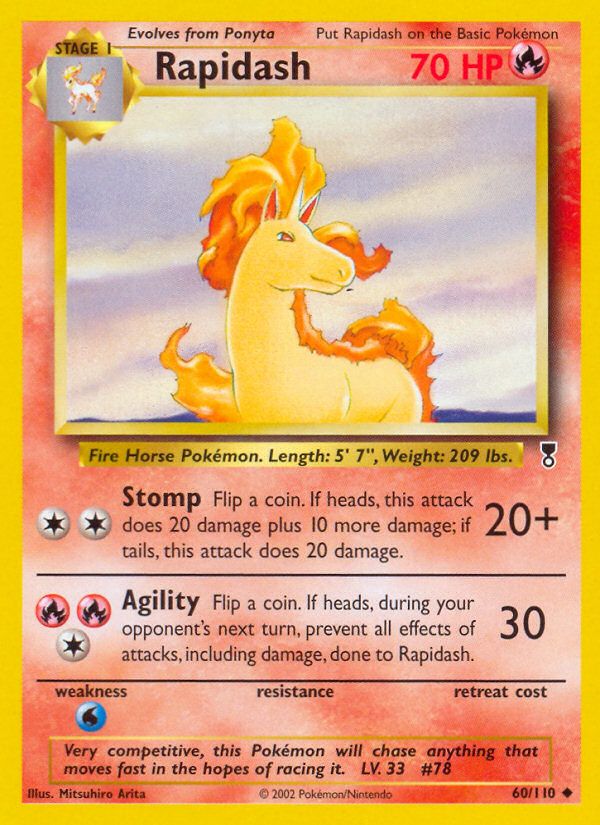 PSA 10 Rapidash Legendary Collection graded Pokémon card