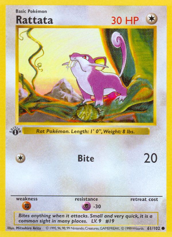 PSA 10 Rattata Base Set graded Pokémon card