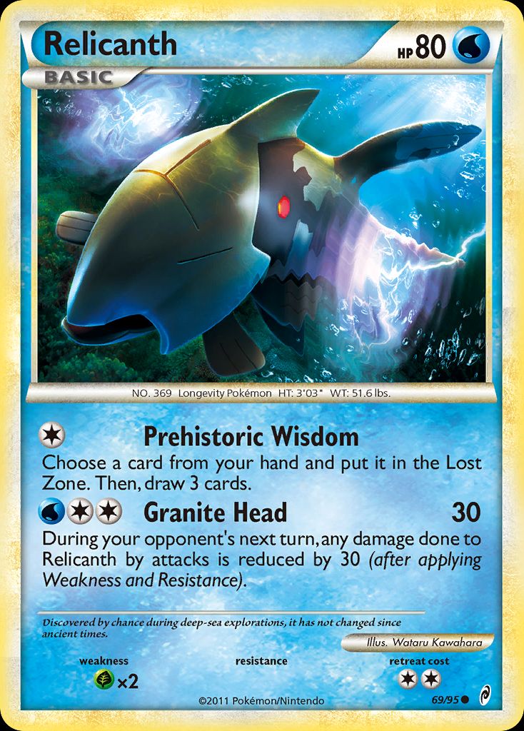PSA 10 Relicanth Mysterious Treasures graded Pokémon card