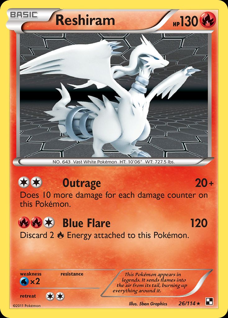 PSA 10 Reshiram Black & White graded Pokémon card