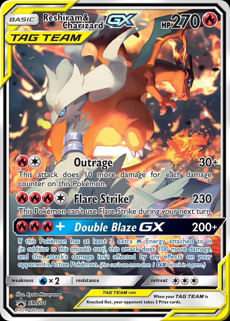 PSA 10 Reshiram & Charizard GX SM Black Star Promos graded Pokémon card