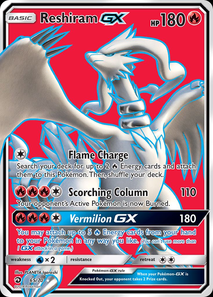 PSA 10 Reshiram GX Dragon Majesty graded Pokémon card
