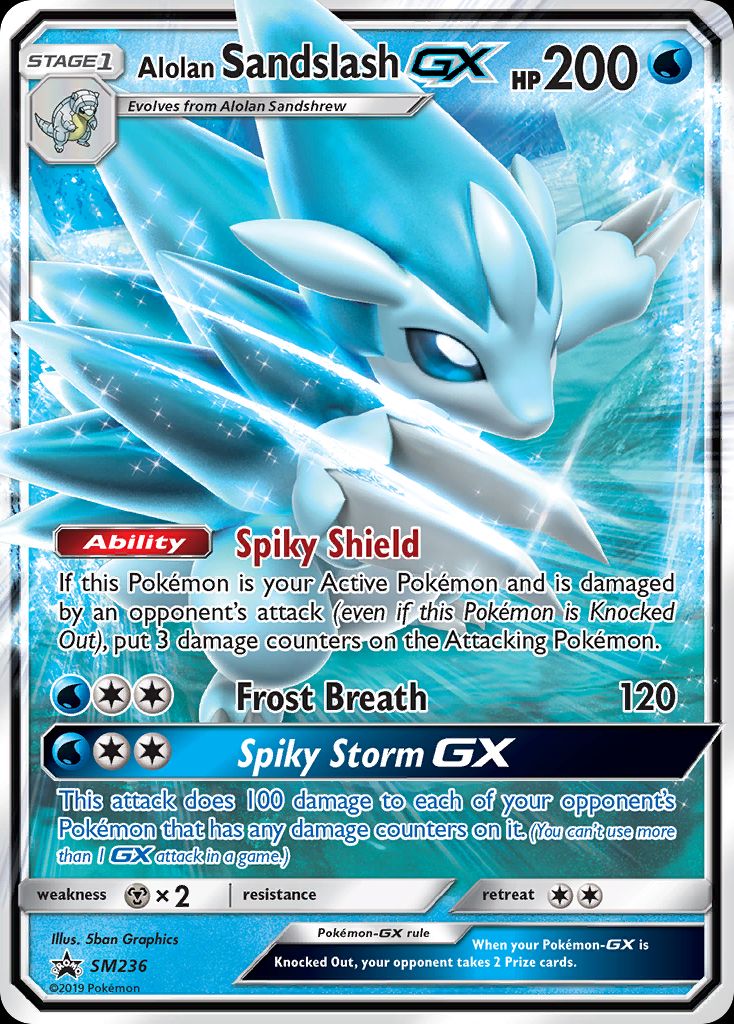 PSA 10 Alolan Sandslash-GX Guardians Rising graded Pokémon card