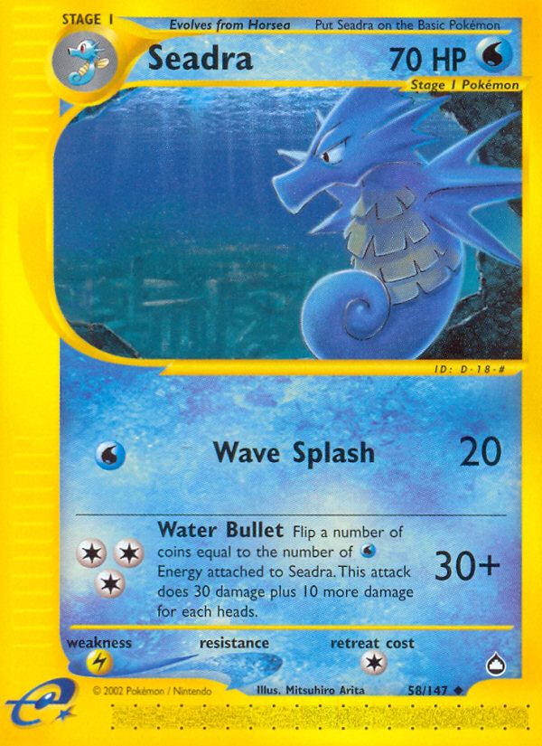 PSA 10 Seadra Aquapolis graded Pokémon card