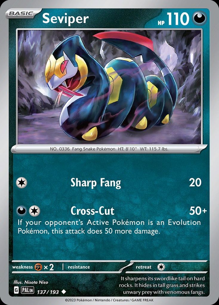 PSA 10 Seviper Silver Tempest graded Pokémon card