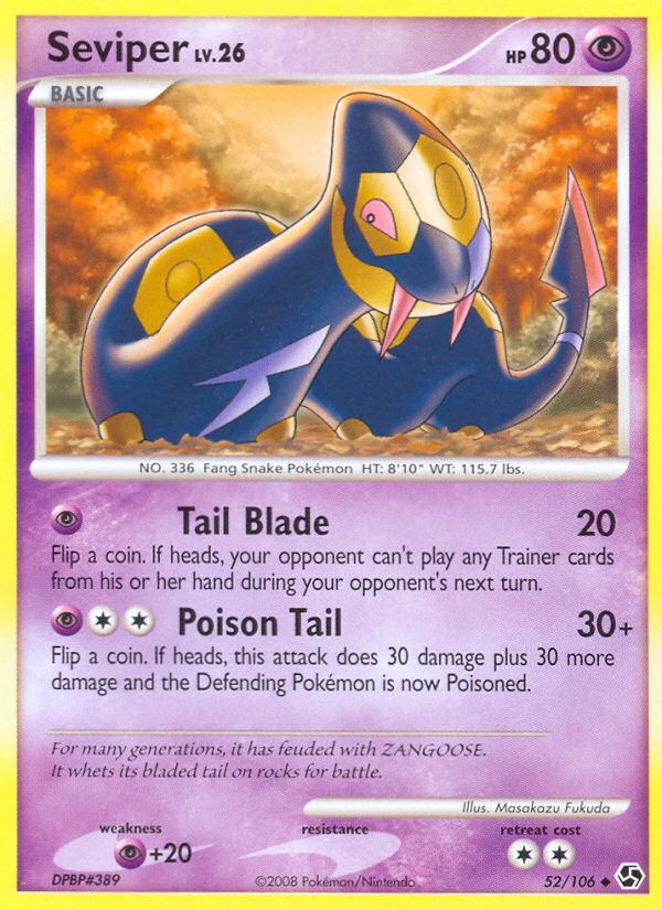 PSA 10 Seviper Great Encounters graded Pokémon card