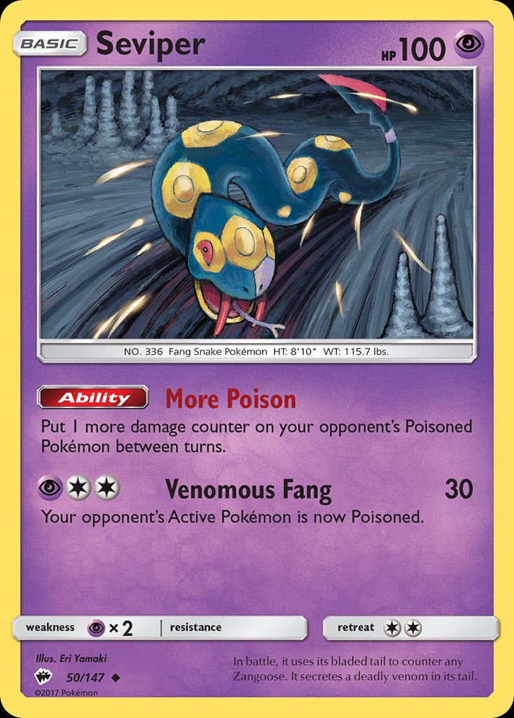 PSA 10 Seviper Phantom Forces graded Pokémon card