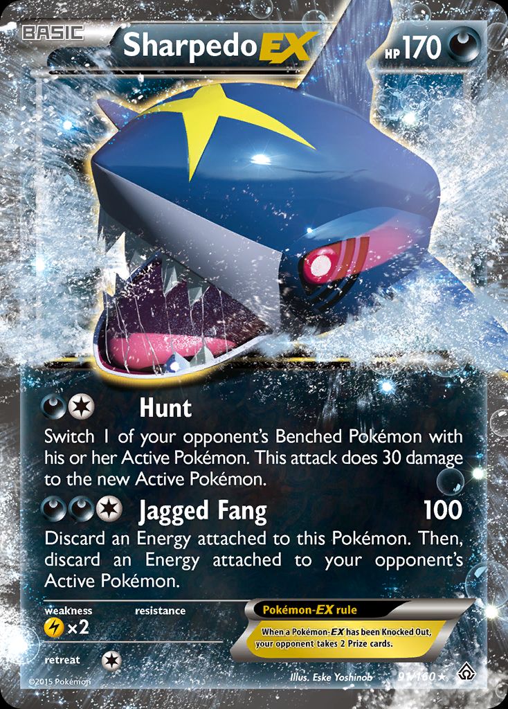 PSA 10 Sharpedo Primal Clash graded Pokémon card