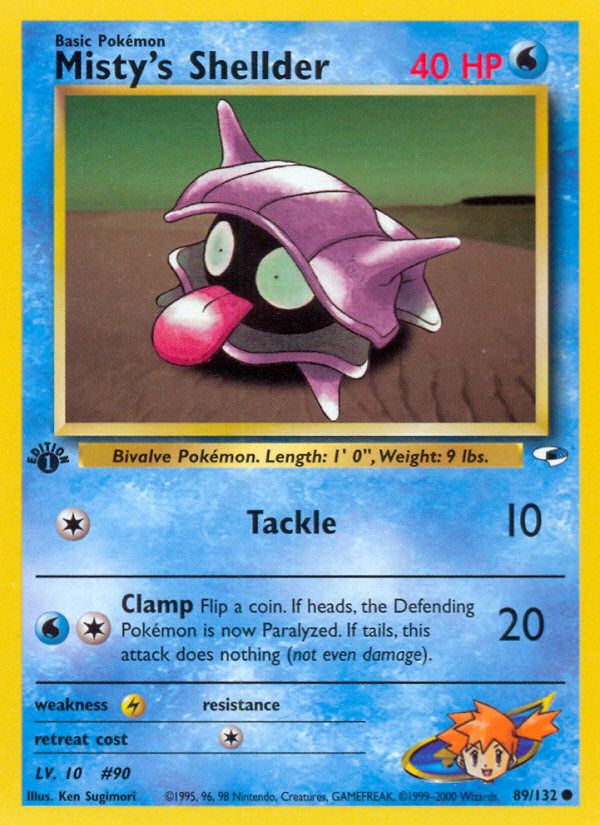 PSA 10 Misty's Shellder Gym Heroes graded Pokémon card