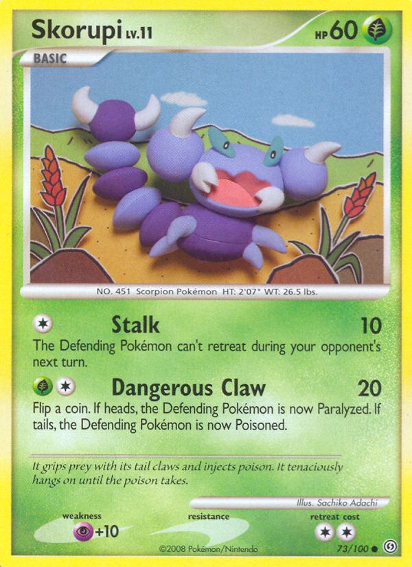 PSA 10 Skorupi Majestic Dawn graded Pokémon card