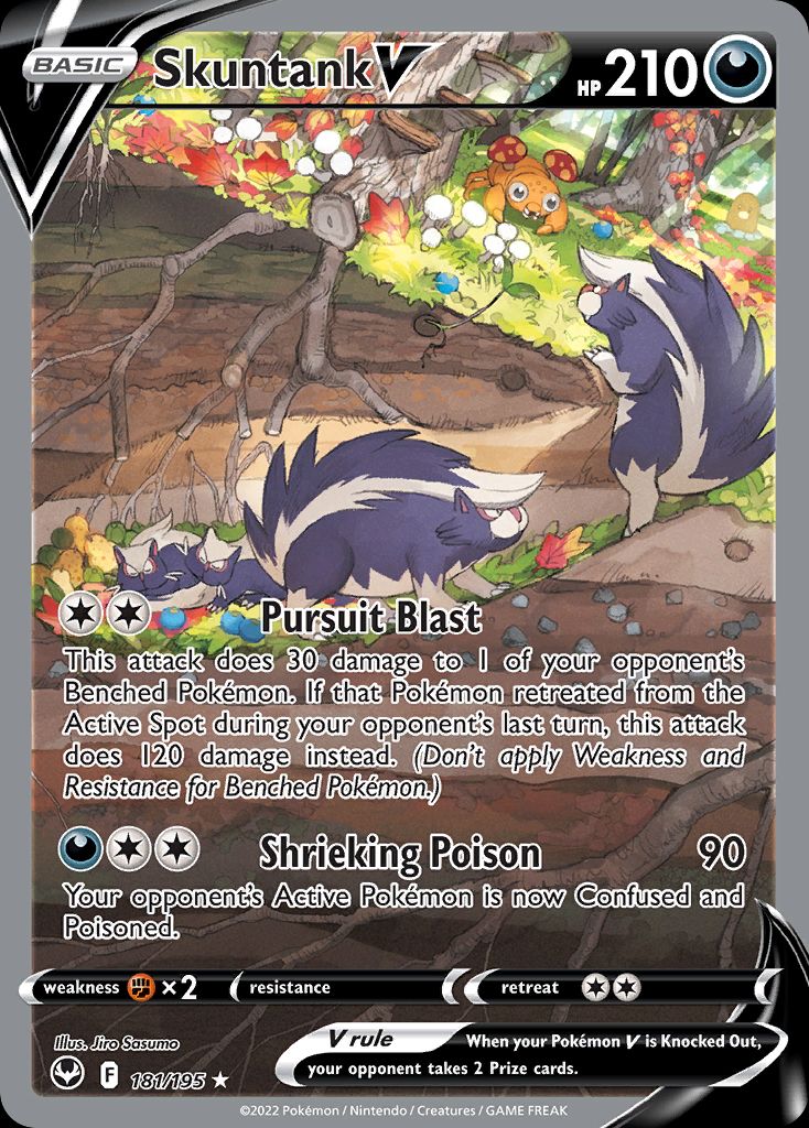 PSA 10 Skuntank Silver Tempest graded Pokémon card