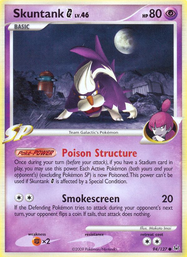 PSA 10 Skuntank Platinum graded Pokémon card