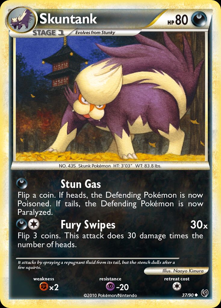 PSA 10 Skuntank HS. Undaunted graded Pokémon card