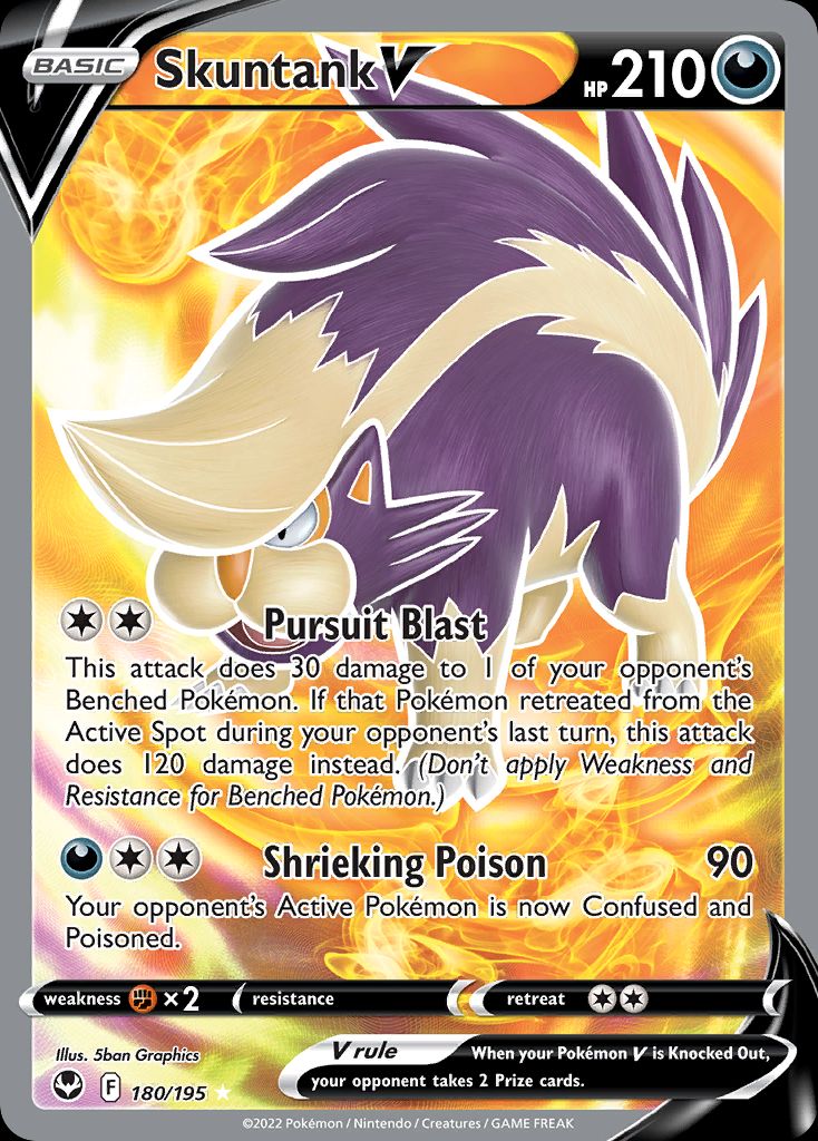 PSA 10 Skuntank Silver Tempest graded Pokémon card