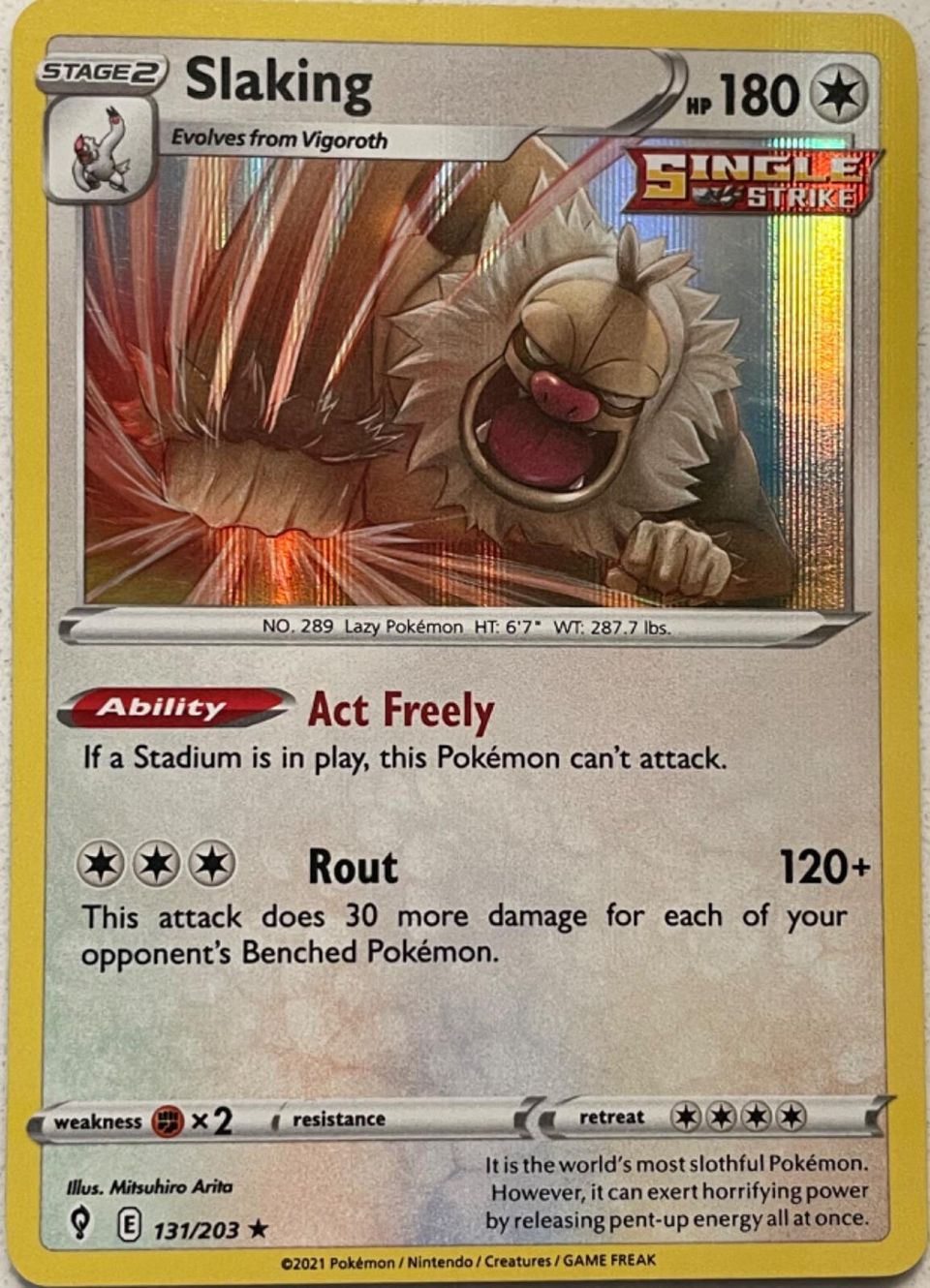 PSA 10 Slaking Chilling Reign graded Pokémon card