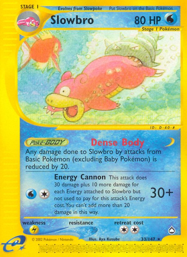 PSA 10 Slowbro Aquapolis graded Pokémon card