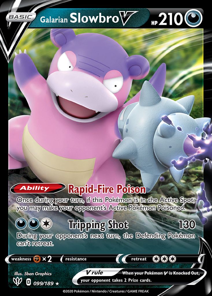 PSA 10 Slowbro V Darkness Ablaze graded Pokémon card