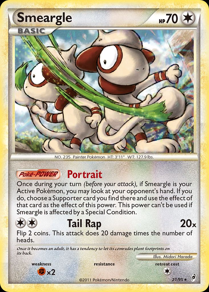 PSA 10 Smeargle Mysterious Treasures graded Pokémon card