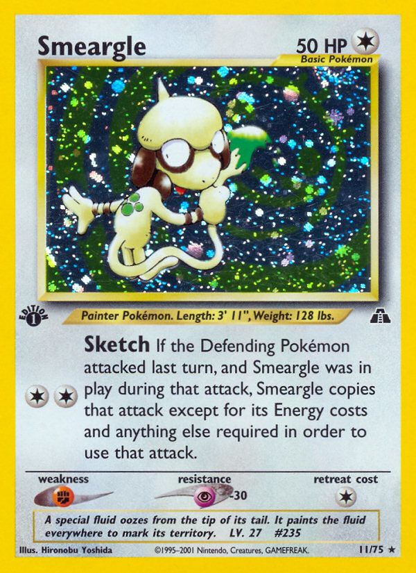 PSA 10 Smeargle EX Unseen Forces graded Pokémon card