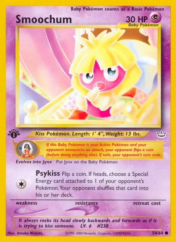 PSA 10 Smoochum Neo Revelation graded Pokémon card