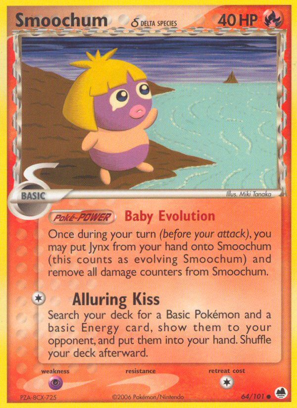 PSA 10 Smoochum EX Unseen Forces graded Pokémon card