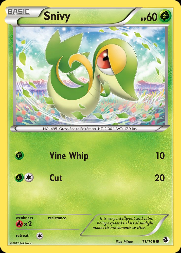 PSA 10 Snivy Boundaries Crossed graded Pokémon card
