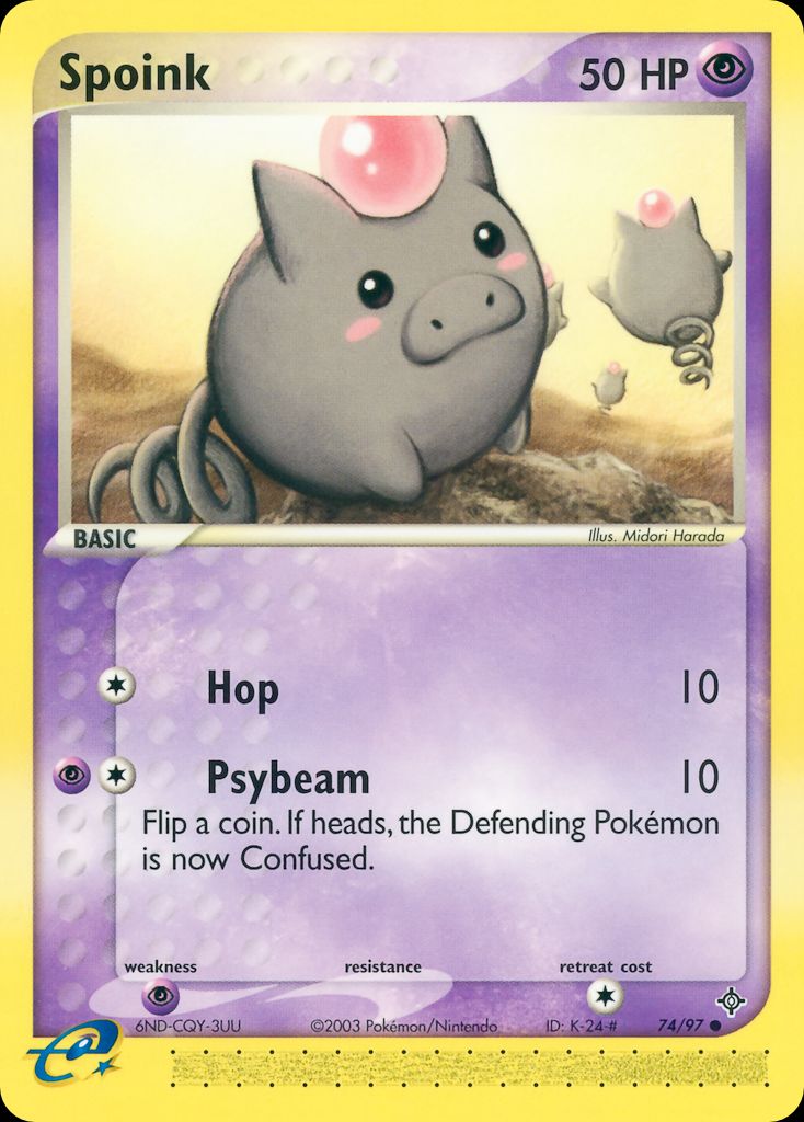 PSA 10 Spoink EX Emerald graded Pokémon card