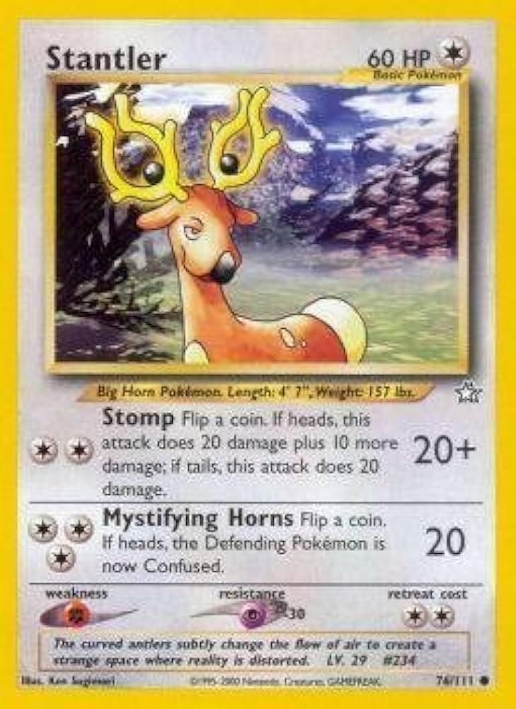PSA 10 Stantler Neo Discovery graded Pokémon card
