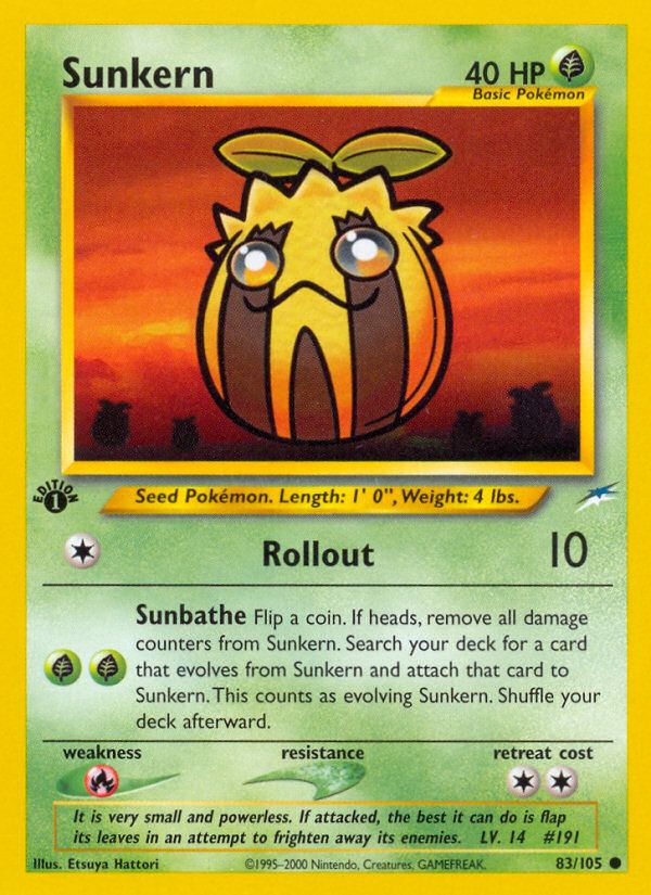 PSA 10 Sunkern Neo Discovery graded Pokémon card