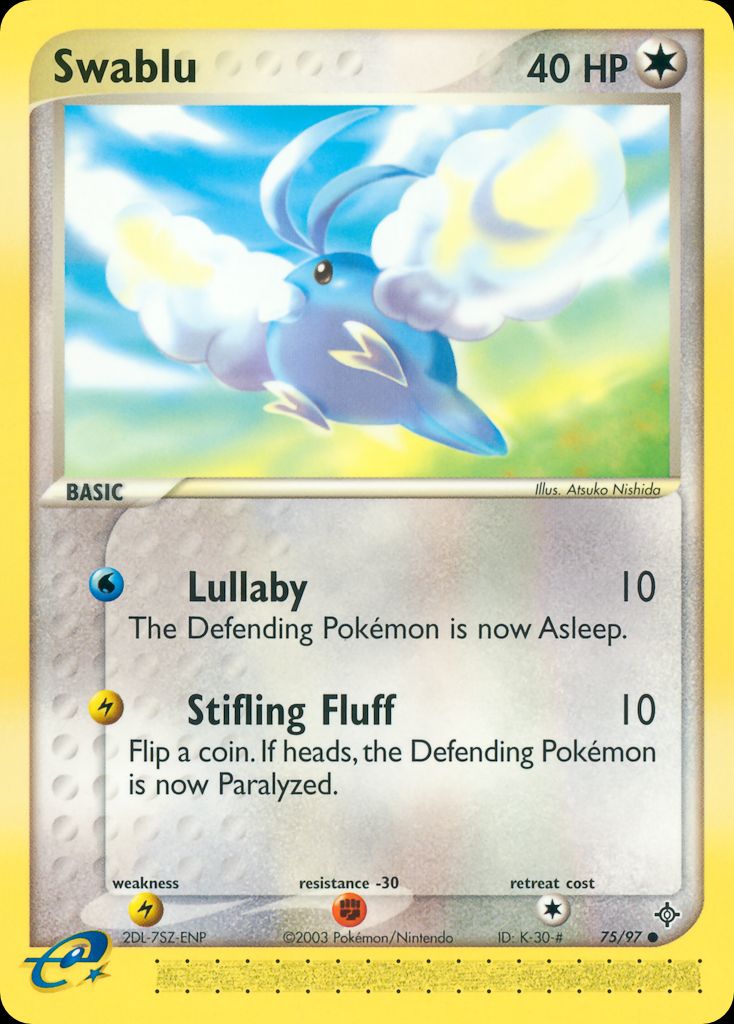 PSA 10 Swablu EX Dragon graded Pokémon card
